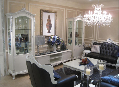 Wall unit decorative display case console wall unit glass showcases living room baroque